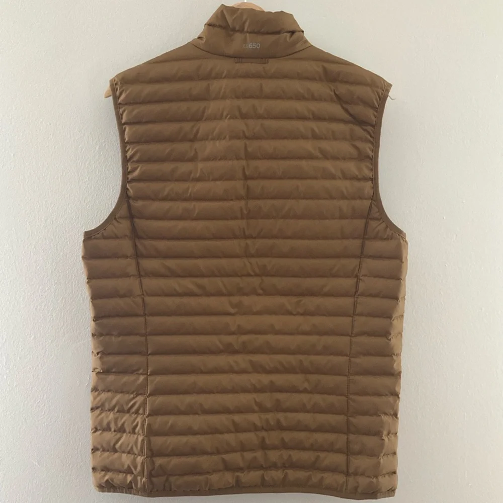 Eddie Bauer Men's Size Small Lightweight Packable Tan Puffer Vest